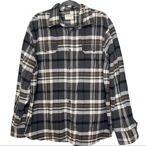 Mens Jachs plaid button up long sleeve cotton flannel unisex
